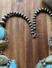 Load image into Gallery viewer, Navajo Sterling Silver Number # 8 Squash Blossom Naja Necklace C Yazzie