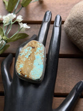 Load image into Gallery viewer, Navajo Native Sterling Silver Number 8 Turquoise Adjustable Ring Leslie Nez Gift
