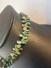 Load image into Gallery viewer, Sterling silver green graduated turquoise nugget necklace 18 inch