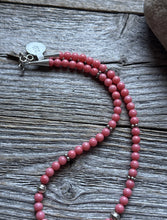 Load image into Gallery viewer, Tommy Rosita Singer T R Sterling Silver Pink Choker Bead Necklace 15 Inch