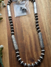Load image into Gallery viewer, Southwestern Sterling Silver Saucer Bead Necklace. 28 inch. Gift