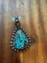 Load image into Gallery viewer, Navajo sterling silver king man turquoise pendant