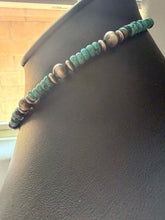 Load image into Gallery viewer, Sterling silver blue turquoise bead necklace