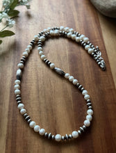 Load image into Gallery viewer, Sterling Silver Freshwater Pearl W Multi Bead Pearls Necklace. 24 inch. Gift