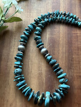 Load image into Gallery viewer, Sterling Silver Graduated Turquoise Nuggets Bead Necklace 18 inch Gift