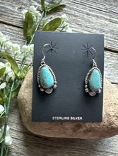Load image into Gallery viewer, Navajo Native American Sterling Silver Turquoise Earrings KY