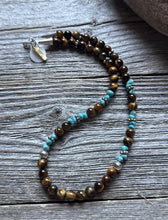 Load image into Gallery viewer, Tommy Rosita Singer T R Sterling Silver Tigers Eye Choker Bead Necklace 15 Inch