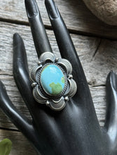 Load image into Gallery viewer, Native American 925 Sterling Silver Turquoise Ring. Size 7.5 GP Gift