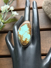 Load image into Gallery viewer, Navajo Native Sterling Silver Number 8 Turquoise Adjustable Ring Leslie Nez Gift