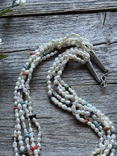 Load image into Gallery viewer, Vintage Pawn Native Sterling Silver Multi Stone Strand Freshwater Pearl Necklace