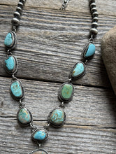 Load image into Gallery viewer, Navajo Sterling Silver Royston Turquoise Chain Lariat Bead Necklace K Yazzie