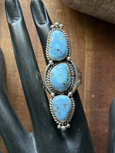 Load image into Gallery viewer, Native American Sterling Silver Golden Hill Turquoise Ring. Size 10 E M Linkin