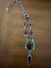 Load image into Gallery viewer, Navajo sterling silver purple spiny sonoran necklace