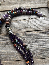 Load image into Gallery viewer, Tommy Rosita Singer T R Sterling Silver Multi Strand Purple Bead Necklace 28