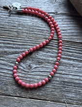 Load image into Gallery viewer, Tommy Rosita Singer T R Sterling Silver Pink Choker Bead Necklace 15 Inch