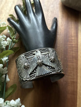 Load image into Gallery viewer, Sunshine Reeves Sterling Silver Thunderbird Cuff Bracelet Navajo Gift