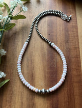 Load image into Gallery viewer, Sterling Silver Pink Conch W Multi Bead Pearls Necklace. 18 Inch. Gift