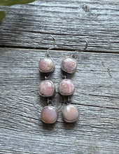 Load image into Gallery viewer, Navajo Pink Conch Sterling Silver Earrings 2.5 Inch. K Yazzie. Gift
