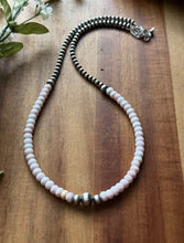 Load image into Gallery viewer, Sterling Silver Pink Conch W Multi Bead Pearls Necklace. 18 Inch. Gift
