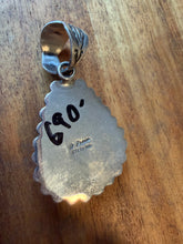 Load image into Gallery viewer, Navajo sterling silver king man turquoise pendant