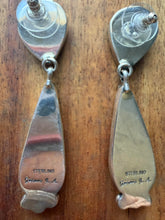 Load image into Gallery viewer, Navajo sterling orange spiny oyster earrings