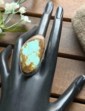 Load image into Gallery viewer, Navajo Native Sterling Silver Number 8 Turquoise Adjustable Ring Leslie Nez Gift