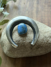 Load image into Gallery viewer, Navajo Native American Sterling Silver Blue Turquoise Handmade Pendant Gift P
