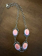 Load image into Gallery viewer, Navajo sterling silver pink conch choker necklace