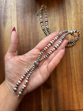 Load image into Gallery viewer, Sterling silver pink conch bead necklace 32 inch