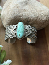 Load image into Gallery viewer, Navajo Native American Sterling Silver Turquoise Cuff Bracelet Maloney