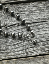 Load image into Gallery viewer, Sterling Silver 6mm Pearls Rosary Bead Necklace. 22 Inch.