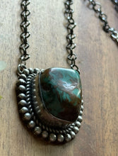 Load image into Gallery viewer, Navajo Sterling Silver Royston Turquoise Chain Lariat Necklace C Yazzie