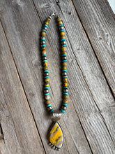 Load image into Gallery viewer, Handmade Navajo Jasper Pendent Sterling Silver With necklace