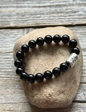 Load image into Gallery viewer, Kokopelli Black Onyx 7 Inch Stretch Stretchy Elastic Bead Bracelet Gift