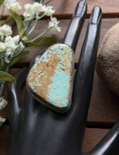 Load image into Gallery viewer, Navajo Native Sterling Silver Number 8 Turquoise Adjustable Ring Leslie Nez Gift