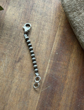Load image into Gallery viewer, Necklace Chain Extender Sterling Silver Pearls Bead 4mm 2 Inch Lobster Clasp
