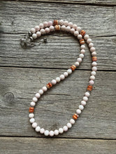 Load image into Gallery viewer, Southwestern Sterling Silver Pink Conch Spiny Oyster Bead Necklace. 18 Inch