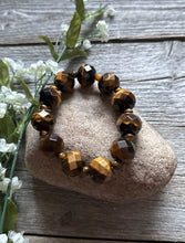 Load image into Gallery viewer, Tigers Eye 7 Inch Stretch Elastic Stretchy Bead Bracelet Gift