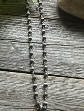 Load image into Gallery viewer, Sterling Silver 6mm Pearls Rosary Bead Necklace. 22 Inch.