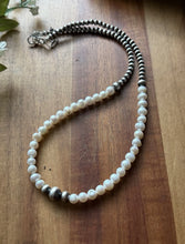 Load image into Gallery viewer, Sterling Silver Freshwater Pearl W Multi Bead Pearls Necklace. 18 Inch. Gift