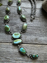 Load image into Gallery viewer, Navajo 925 Sterling Silver Sonoran Gold Turquoise Lariat Y Necklace KY