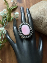 Load image into Gallery viewer, Navajo Handmade Sterling Silver Pink Conch Adjustable Ring Etta Enditto Gift