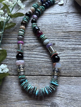 Load image into Gallery viewer, Tommy Rosita Singer T R Sterling Silver Blue Turquoise Bead Necklace 20 Inch