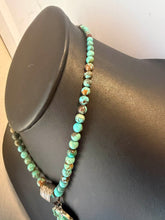 Load image into Gallery viewer, Navajo sterling silver Royston turquoise pendant necklace
