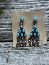 Load image into Gallery viewer, Native American Sterling Silver Turquoise Earrings Geneva