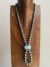 Load image into Gallery viewer, Sterling Silver Sonoran Gold Turquoise Pearls Bead Jackla Necklace 22 Inch