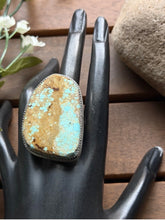 Load image into Gallery viewer, Navajo Native Sterling Silver Number 8 Turquoise Adjustable Ring Leslie Nez Gift