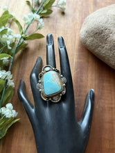 Load image into Gallery viewer, Navajo Sterling Silver Royston Turquoise Adjustable Ring Etta Enditto Gift