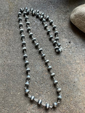 Load image into Gallery viewer, Sterling Silver 10mm Pearls Rosary Bead Necklace. 20 Inch.