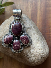 Load image into Gallery viewer, Native American Navajo Sterling Silver Purple Spiny Oyster Pendant Etta Enditto